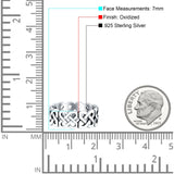 Celtic Oxidized Band Solid 925 Sterling Silver Thumb Ring (7mm)