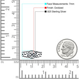 Celtic Oxidized Band Solid 925 Sterling Silver Thumb Ring (7mm)