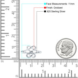 Celtic Ring Oxidized Band Solid 925 Sterling Silver Thumb Ring (11mm)