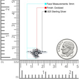 Loves Sunflower Oxidized Trendy Band Solid 925 Sterling Silver Thumb Ring (9.5mm) Wholesale