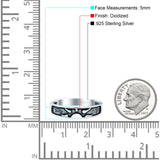 Sunset Oxidized Band Solid 925 Sterling Silver Thumb Ring (5mm)