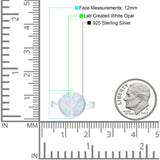 Peace Sign Thumb Ring Lab Created White Opal 925 Sterling Silver Wholesale