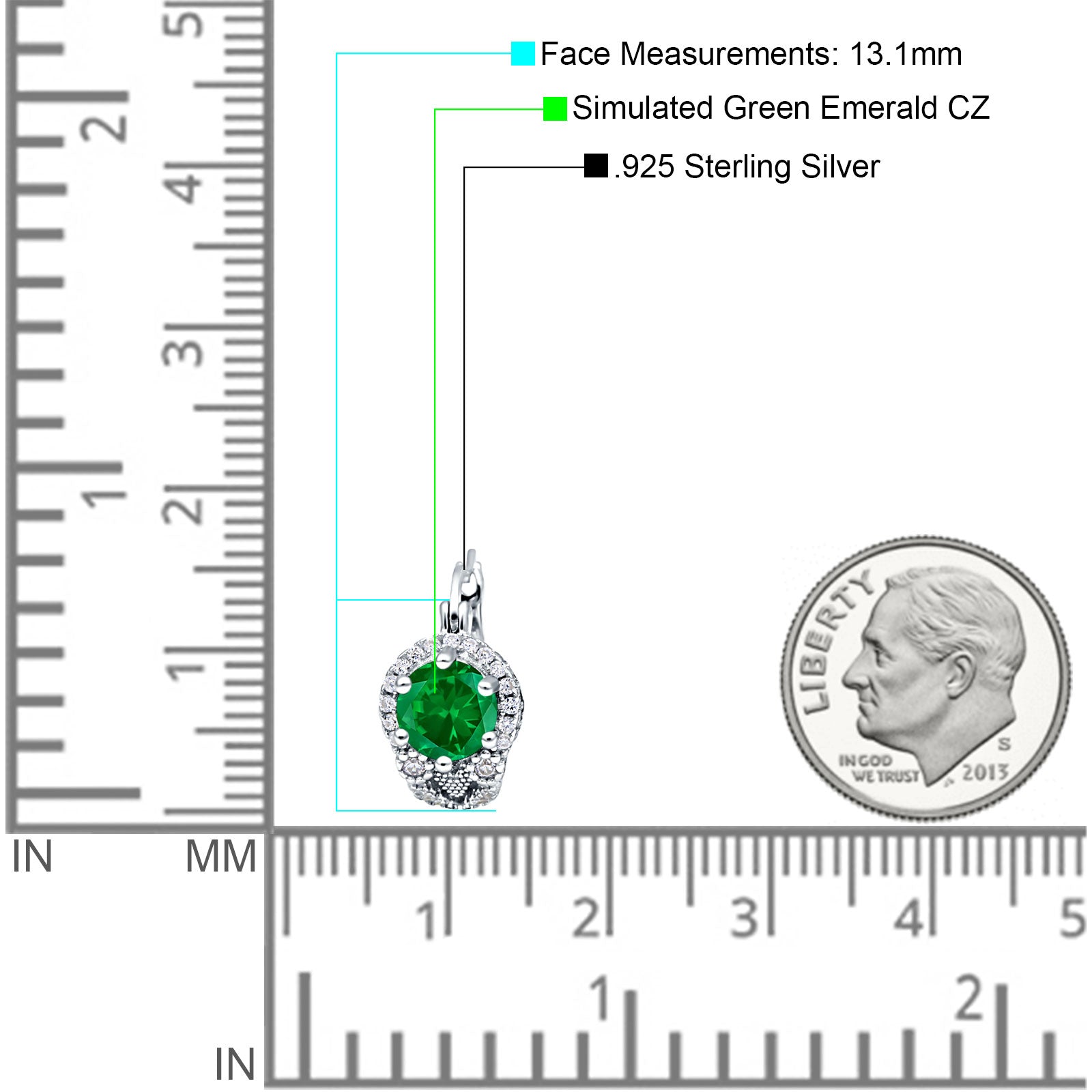 Halo Round Huggie Hoop Earrings Simulated Green Emerald 925 Sterling Silver Wholesale
