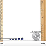 Solitaire Screw Back Stud Earring Excellent Cushion Cut Simulated Blue Sapphire CZ Solid 925 Sterling Silver
