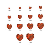 (Pack of 5) Heart Simulated Garnet CZ