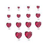 (Pack of 5) Heart Simulated Ruby CZ