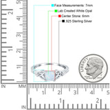 Cushion Celtic Art Deco Engagement Ring Lab Created White Opal 925 Sterling Silver