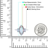 Marquise Vintage Wedding Ring Lab Created White Opal 925 Sterling Silver