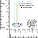 Split Shank Halo Oval Wedding Ring Amethyst Lab Created White Opal 925 Sterling Silver
