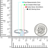 Teardrop Art Deco Pear Wedding Ring Lab Created White Opal 925 Sterling Silver
