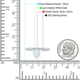 Teardrop Art Deco Pear Wedding Bridal Ring Lab Created White Opal 925 Sterling Silver