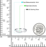 Fashion Crisscross Half Eternity Ring Band Round 4mm Simulated Cubic Zirconia 925 Sterling Silver
