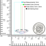 Art Deco Wedding Bridal Ring Marquise Simulated Cubic Zirconia 925 Sterling Silver