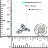 Snake Oxidized Band Solid 925 Sterling Silver Thumb Ring (21mm)