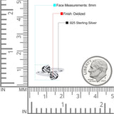 Bold Open Knot Stackable Oxidized Band Solid 925 Sterling Silver Thumb Ring 8mm