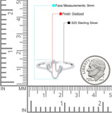 Cactus Oxidized Band Solid 925 Sterling Silver Thumb Ring (9mm)