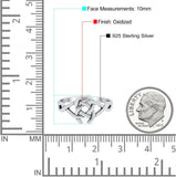 Celtic Oxidized Band Solid 925 Sterling Silver Thumb Ring (10mm)