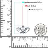 Turtle Oxidized Band Solid 925 Sterling Silver Thumb Ring (11.5mm)