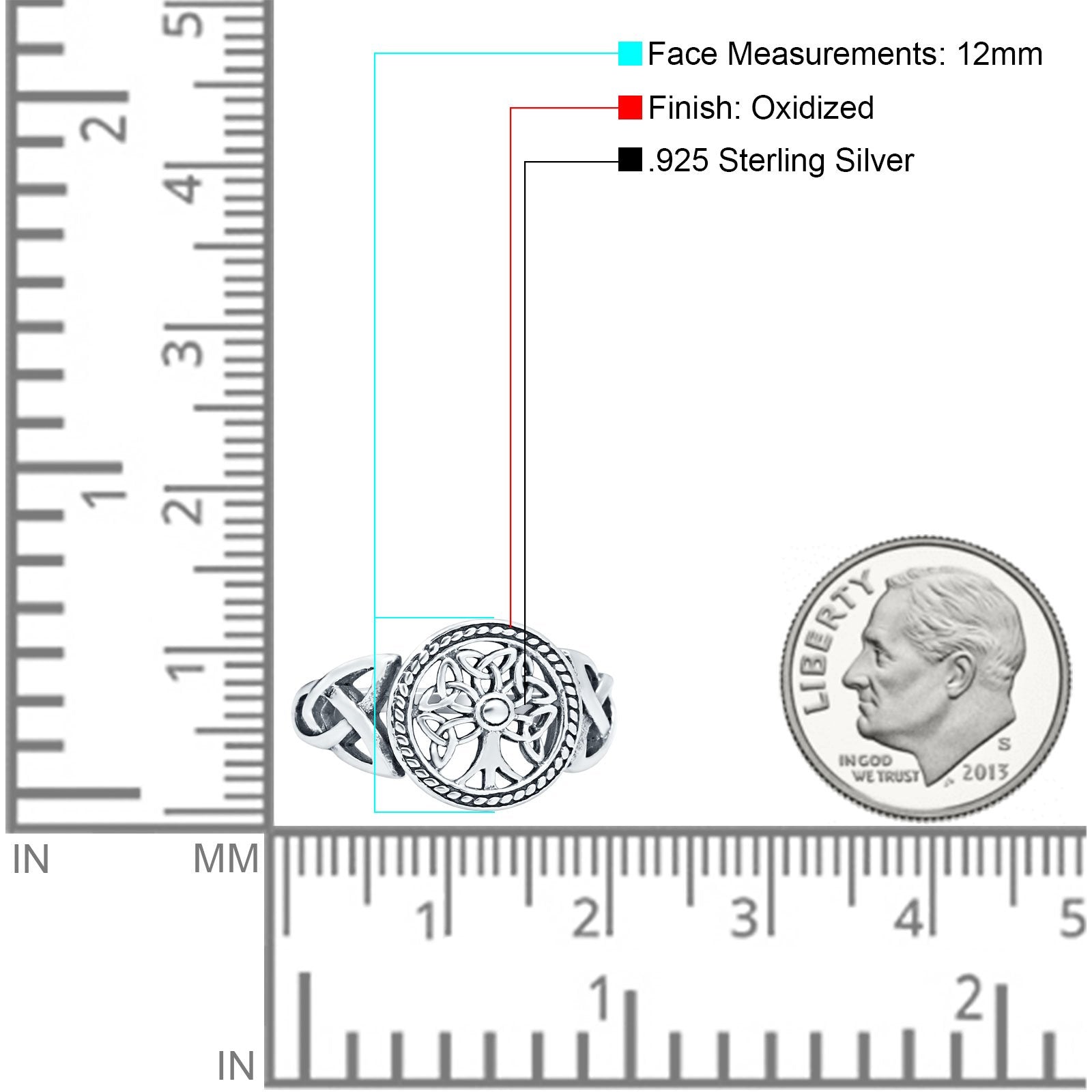 925 Sterling Silver Tree of Life Ring Wholesale