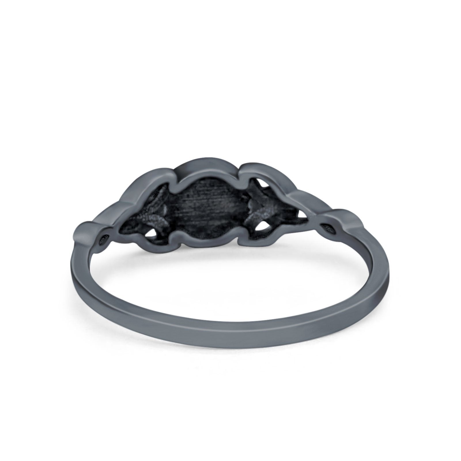925 Sterling Silver Petite Dainty Celtic Crescent Moon Band Wholesale