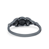 925 Sterling Silver Petite Dainty Celtic Crescent Moon Band Wholesale