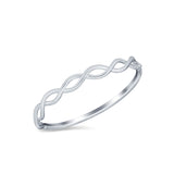 Infinity Band Ring Crisscross Thumb Plain Ring 925 Sterling Silver