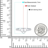 Celtic Heart Band Oxidized Thumb Ring Solid 925 Sterling Silver (7mm)