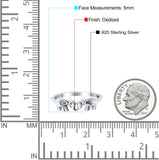 Elephants Band Oxidized Solid 925 Sterling Silver Thumb Ring (5mm)