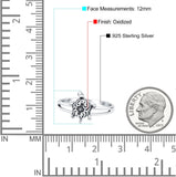 Turtle Band Oxidized Solid 925 Sterling Silver Thumb Ring (12mm)