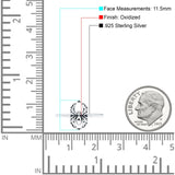 Spider Oxidized Band Solid 925 Sterling Silver Thumb Ring (11.5mm)