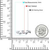 Leaves Oxidized Band Solid 925 Sterling Silver Thumb Ring (5mm)