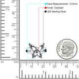 Celtic Butterfly Oxidized Band Solid 925 Sterling Silver Thumb Ring (13.5mm)