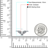 Eagle Oxidized Band Solid 925 Sterling Silver Thumb Ring (10mm)