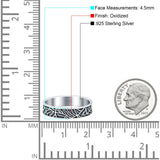 Tree Branches Oxidized Band Solid 925 Sterling Silver Thumb Ring (4.5mm)