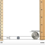 Hip Hop Stud Earrings Screwback Round Black Tone, Simulated CZ 925 Sterling Silver (10mm)