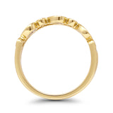 Teardrop Pear Half Eternity 0.32ct Natural Diamond Crown Ring 14K Yellow Gold Wholesale