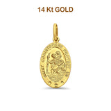 14K Yellow Gold St. Christopher Religious Pendant 21mmX15mm 2.4 grams