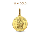 14K Yellow Gold St. Anthony Religious Pendant 18mmX18mm 2.0 grams