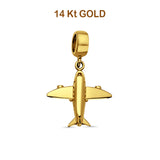 14K Yellow Gold Air Plane Charm for Mix&Match Pendant 22mmX16mm 1.9 grams