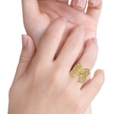 14K Gold Butterfly Ring