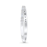 Dainty Round & Baguette 0.17ct Diamond Eternity Ring 14K White Gold Wholesale