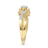 Infinity Swirl 0.26ct Natural Diamond Round Engagement Ring 14K Yellow Gold Wholesale