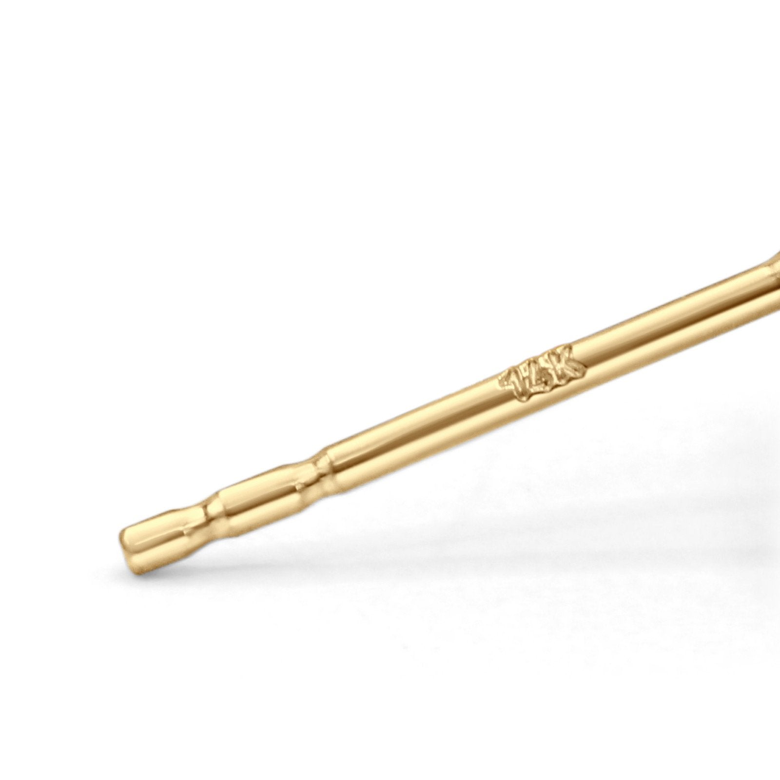 14K Gold Two Tone Solid Tree Tiny Studs Earring for Women and Girls