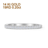 Minimalist Half Eternity Band Round Natural Diamond 14K White Gold Wholesale