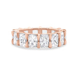 Eternity Stackable Band Rose Tone, Simulated CZ 925 Sterling Silver Ring
