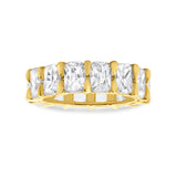 Eternity Stackable Band Yellow Tone, Simulated CZ 925 Sterling Silver Ring