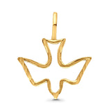 14K Real Religious Holy Spirit Dove Charm Pendant Yellow Gold 0.5g 14X17mm