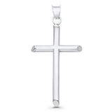 14K Real White Gold Classic Cross Religious Charm Pendant 20X33mm