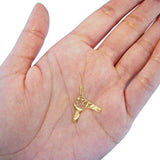 14K Yellow Gold Real Hair Dryer Beautiful Charm Pendant 14mmX16mm 0.7grams