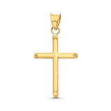 14K Yellow Gold Real Religious Cross Charm Pendant 22mmX17mm 0.7grams
